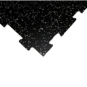 Interlocking Rubber Flooring Tiles with Edging 2' x 2' x 3/8"