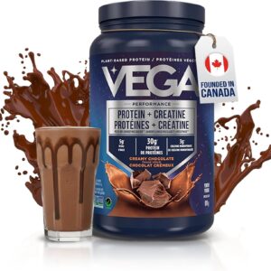 Vega Protein + Creatine, 28g Plant Based – Chocolate, 918 grams